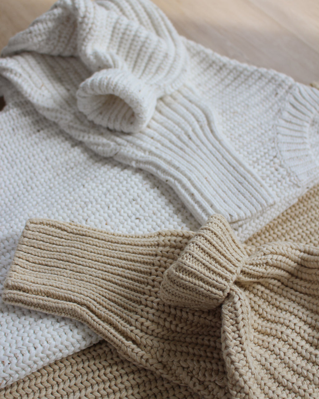 Cozy Chunky Knit Sweater | Speckled White