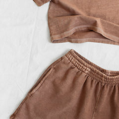 Cotton Lounge Shorts | Sage