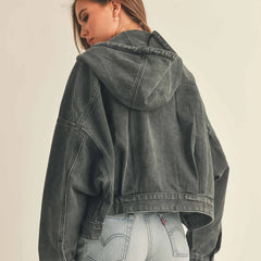 Carefree Cropped Denim Jacket