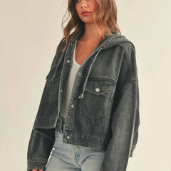 Carefree Cropped Denim Jacket