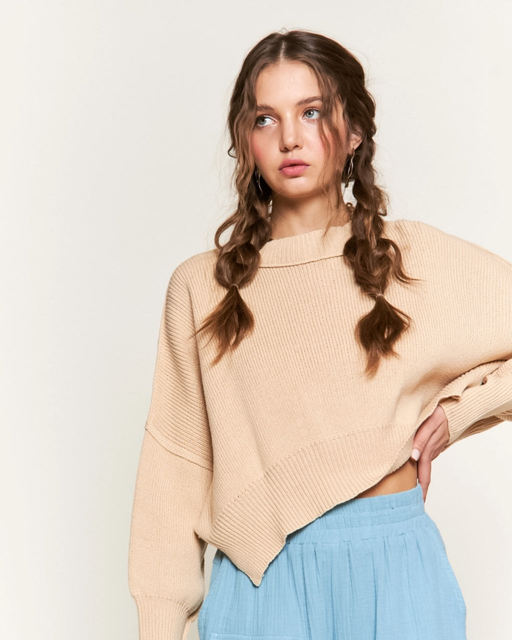 Cozy Cropped Sweater | Cream