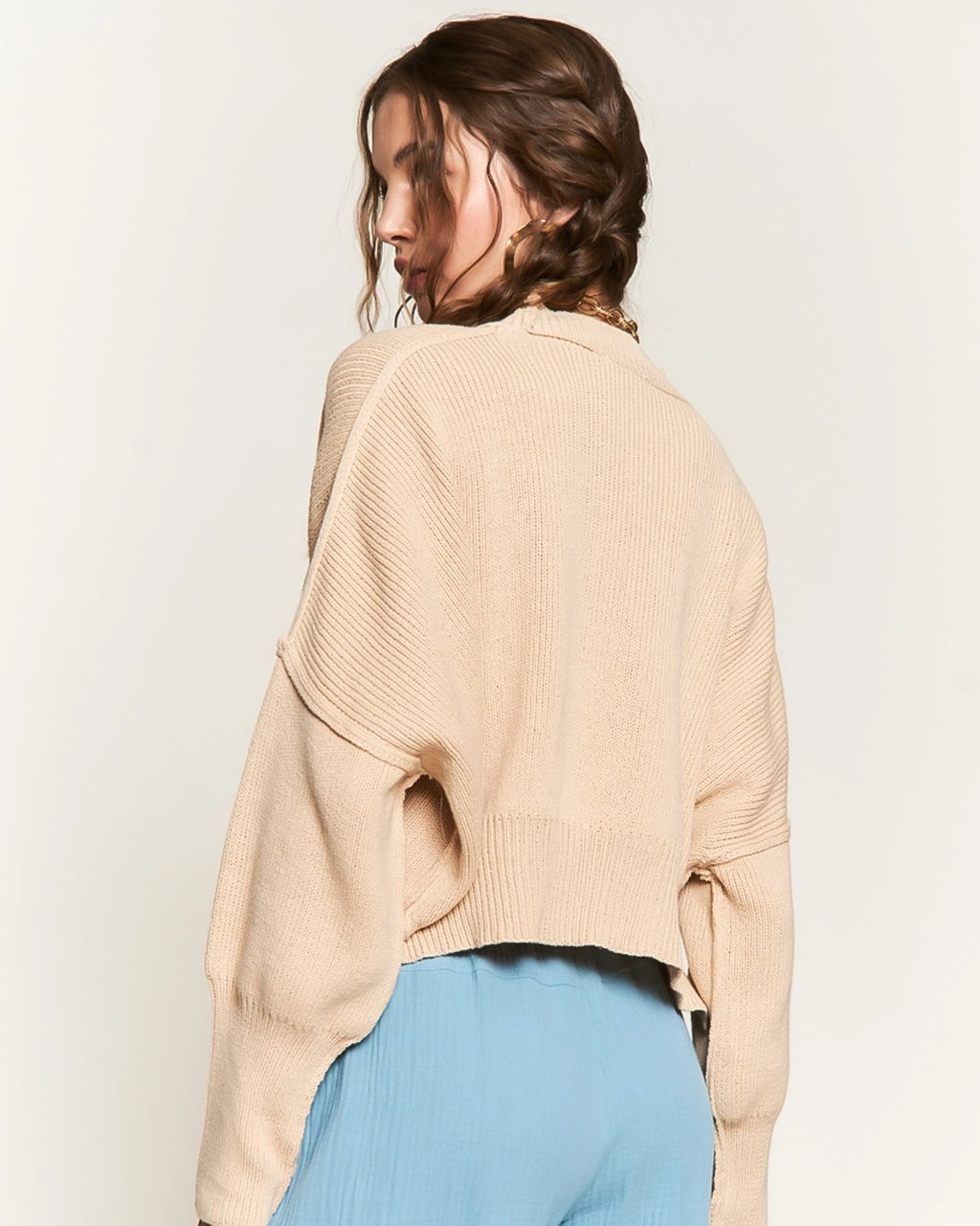 Cozy Cropped Sweater | Cream