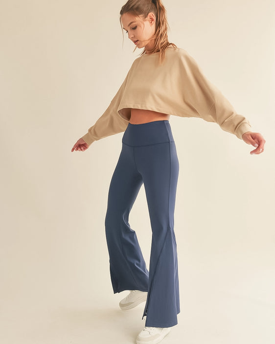 Cream Cropped Sweatshirt