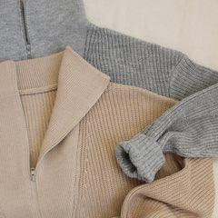 Slow Sundays Half Zip Sweater | Grey