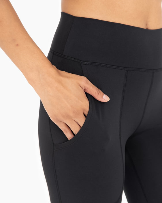 Happy Hem High Waist Leggings | Black