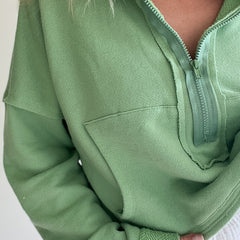 Always Comfy Cropped Quarter Zip