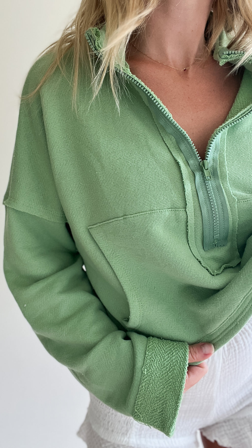 Always Comfy Cropped Quarter Zip