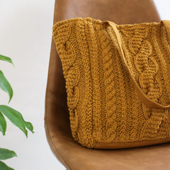 Long Weekend Cable Knit Tote