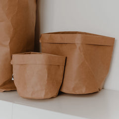 Washable Paper Bag (set of 2) | Kraft